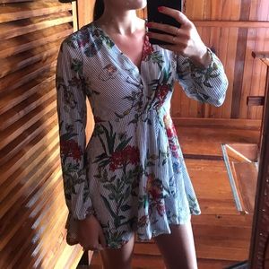 Striped Floral Romper